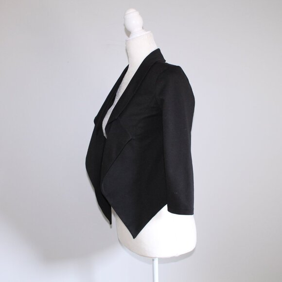 Sun Bleached Abbey (PACSUN) Black Asymetrical Blazer Sz S - Picture 3 of 6